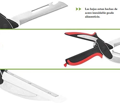 Miniatura 5 de Cuchillo Tijeras Cortador Alimentos 6En1